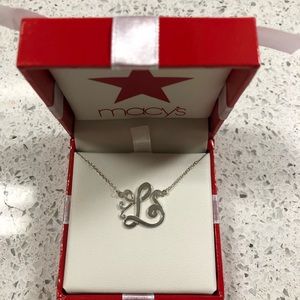 Brand new Sterling Silver “L” Initial Necklace!